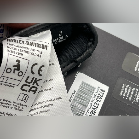 Harley Davidson 120TH Anniversary True North Leather Gloves SZ Medium 97203-23VM - Picture 7 of 10